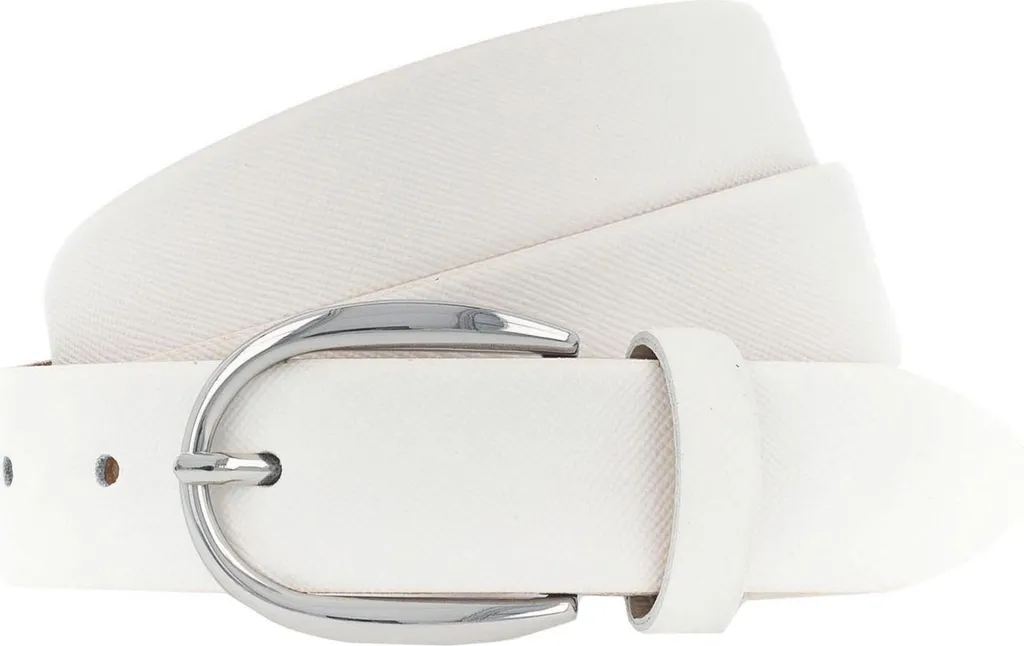 Cintura Vanzetti 30mm Pelle Bianca W100 - Qualità Tedesca