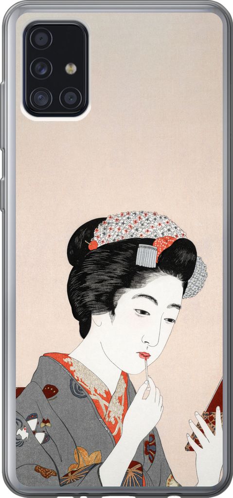 MuchoWow Handyhülle Schutzhülle Hülle für Telefoonhoesje Samsung Galaxy A52 5G Japanisch - Frau - Make-up - Altmodisch Silikon Softcase Handy...