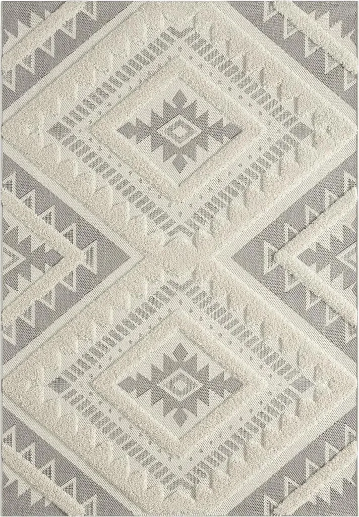 Tapis ethnique BAIME en textile tissé robuste pour décoration de chambre