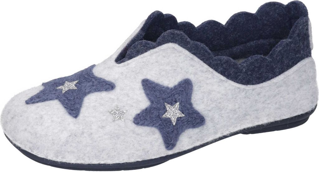 Manitu Damen Hausschuhe Pantoffeln Ballerinas Filz 340270, Größe:42 EU, Farbe:Offwhite