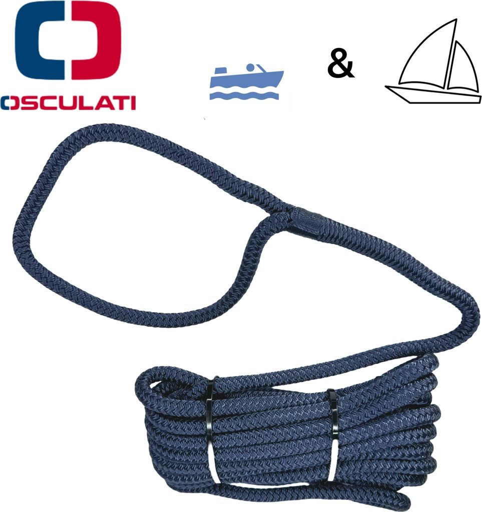 Osculati Festmacherleine mit Auge 10mm x 6m Navyblau