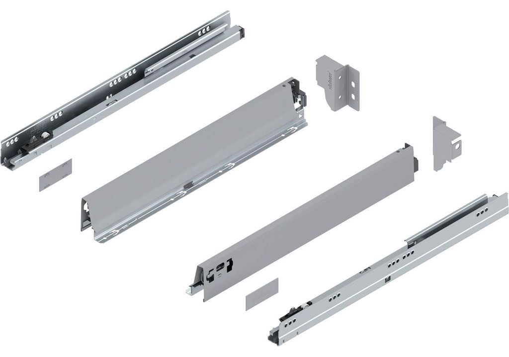 Blum Tandembox antaro N Schubladenschienen-Set | 1 Paar, 30kg 500mm | Vollauszug Blumotion, grau