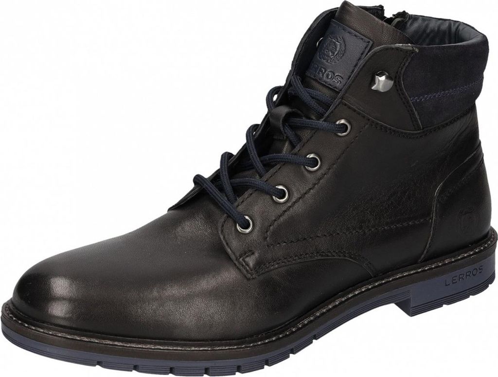 Lerros Herren Schnürstiefel in Schwarz, Größe 41
