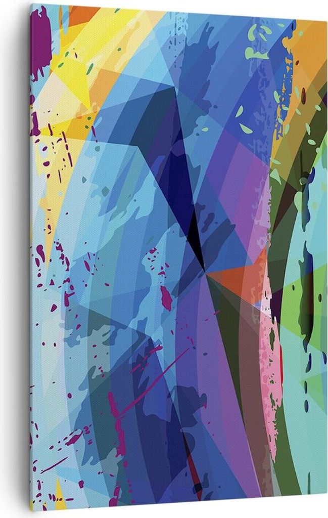 Bild auf Leinwand - Leinwandbild - Einteilig - Abstraktion modern - 80x120cm - Wand Bild - Wanddeko - Wandbilder - Leinwanddruck - Wanddekoration -...