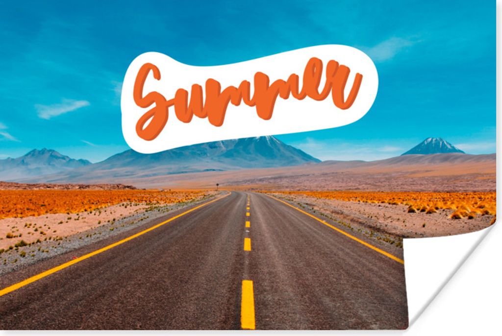 MuchoWow Poster Autoreise - Amerika - Sommer 120x80 cm - Bilder