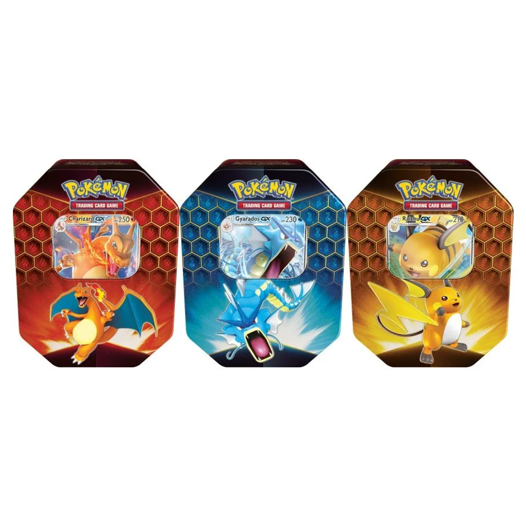 Coffret Étain Pokémon Hidden Fates avec Carte Dracaufeu-GX Holographique