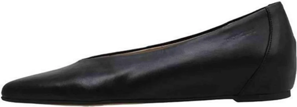 Ballerines Plates en Cuir Noir Wonders 37 : Chaussures de Ville Chic