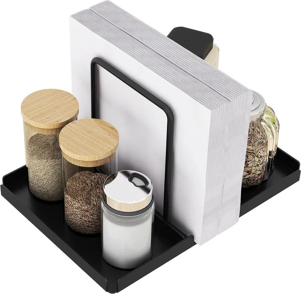 Porta Tovaglioli STWWO Metallo Nero 14cm: Ordine in Cucina e Tavola