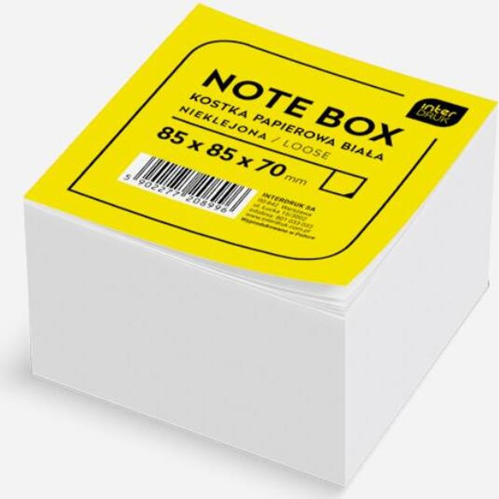 INTERDRUK Papierwürfel – 85 x 85 x 70 mm