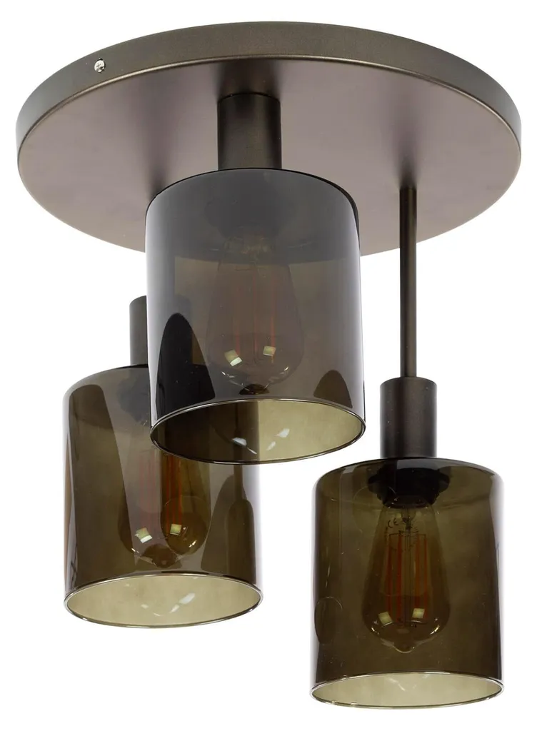 Grand Plafonnier Chambre et Bureau Sepiora Bronze 35 cm - Ambiance Cosy