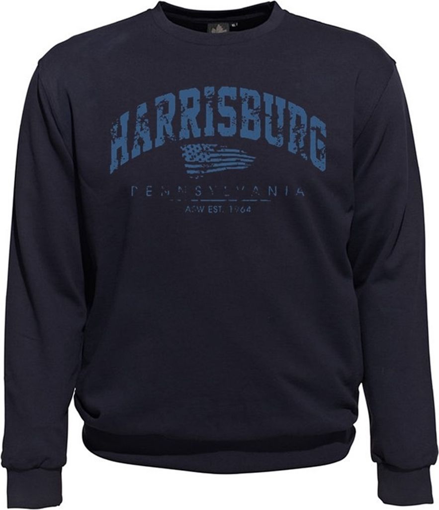 Übergrößen Sweatshirt AHORN SPORTSWEAR Harrisburg blau Navy Produktbild 
