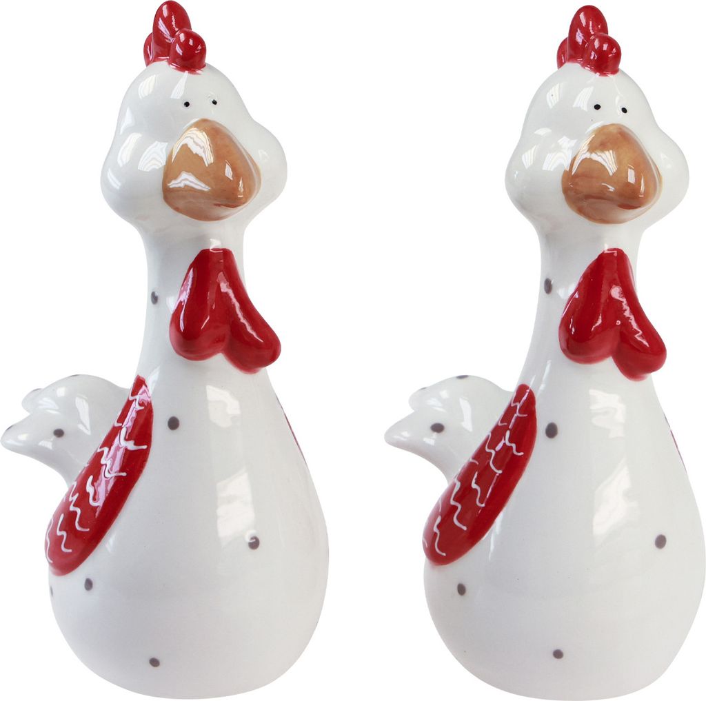Deko Hühner Osterdeko Figuren 12cmx7,5cmx18,5cm 2St Tischdeko Frühling, 2 Stück