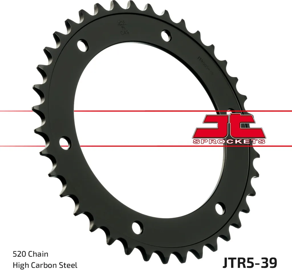 Couronne Haute Résistance JT JTR5.39 Acier C49 pour Motos Japonaises