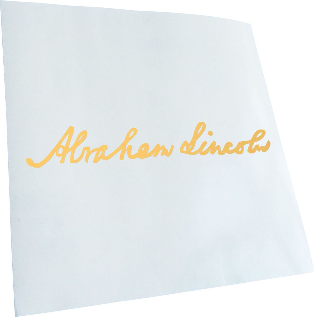 Kiwistar - Autoaufkleber - Abraham Lincoln - Creme - 60x9cm - Aufkleber für Auto, Laptop, Fahrrad, LKW, Motorrad Mehrfarbig JDM Decal Racing