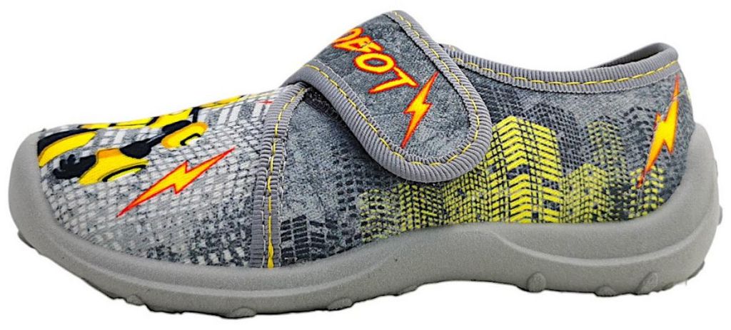 Fischer Markenschuhe Kinderschuhe Jungen Hausschuhe Grau Freizeit, Schuhgröße:32 EU