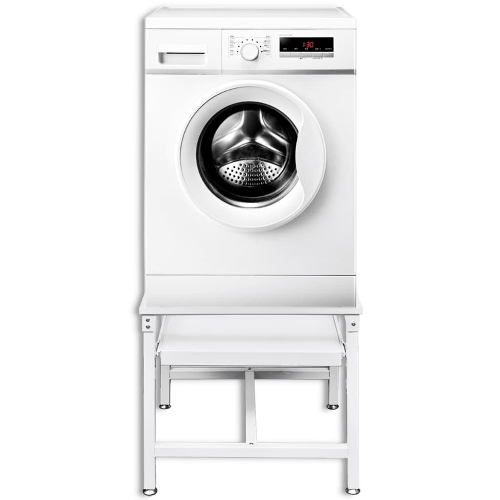 Waschmaschinenständer mit Bremse mobiler Wagen geeignet Kühlschranksockel LLKLKL Waschmaschinen Untergestell,Sockel Waschmaschine,Zwei bewegliche/verstellbare Waschmaschinensockel