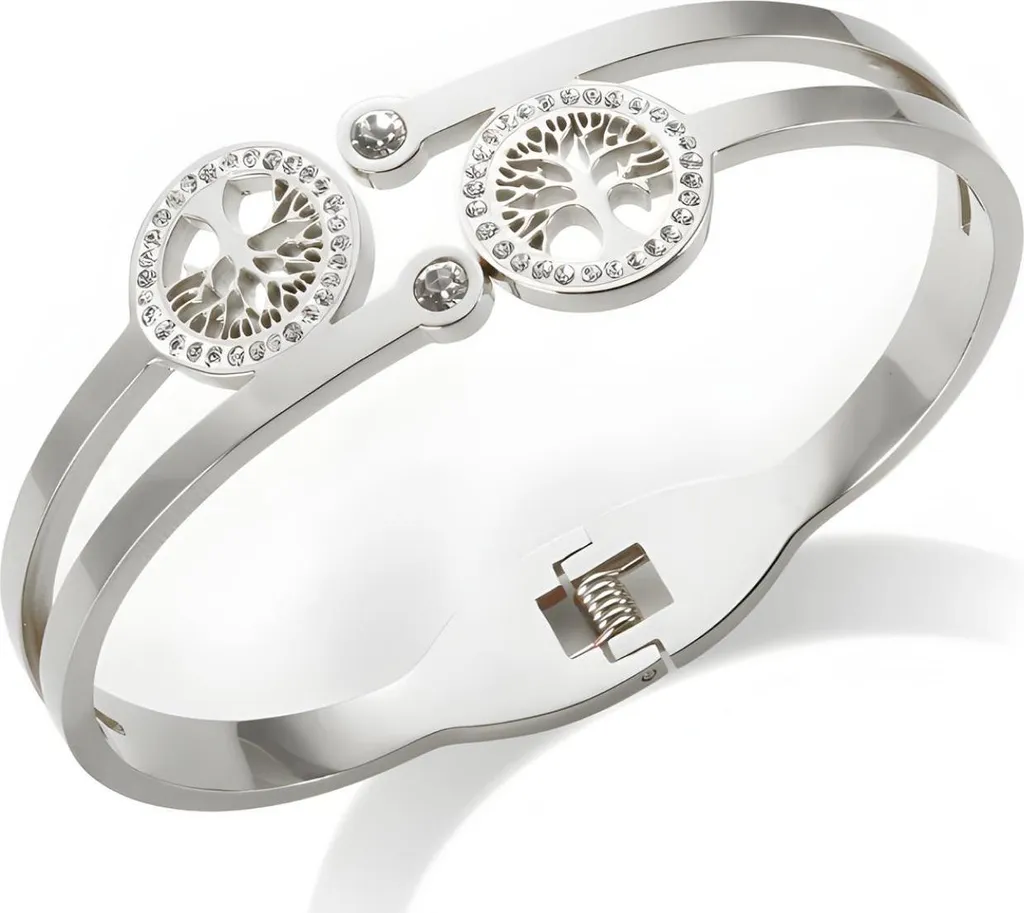 Tuscany Silver Bracciale regolabile da donna in argento sterling placcato rodio, 23cm/9–25cm/10