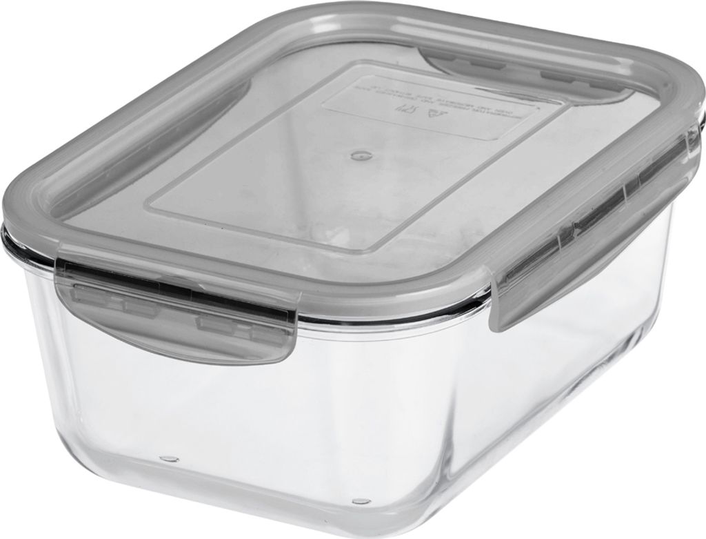 GastroMax Glas-Frischhaltedose 2,7 Liter grau