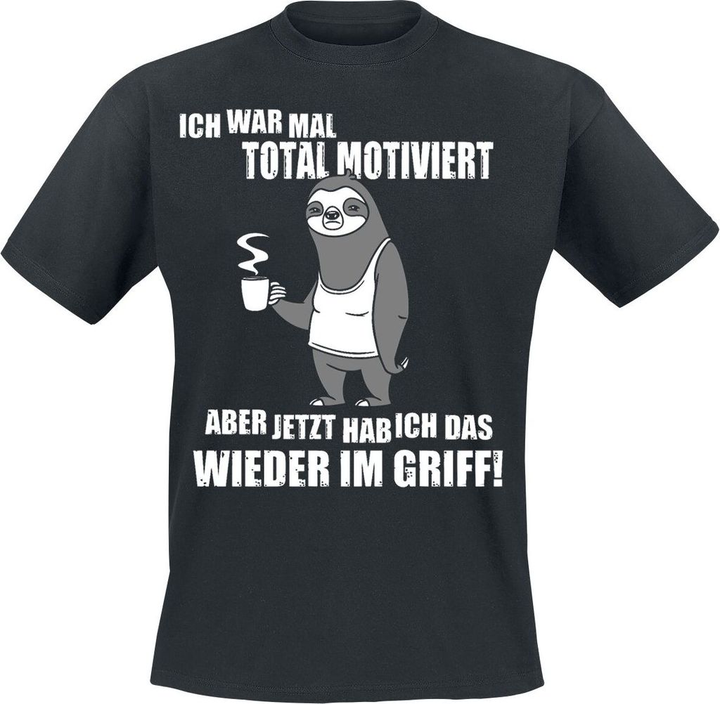 Tierisch T-Shirt Herren Ich war mal total motiviert aber jetzt hab ich das wieder im Griff! schwarz XXL