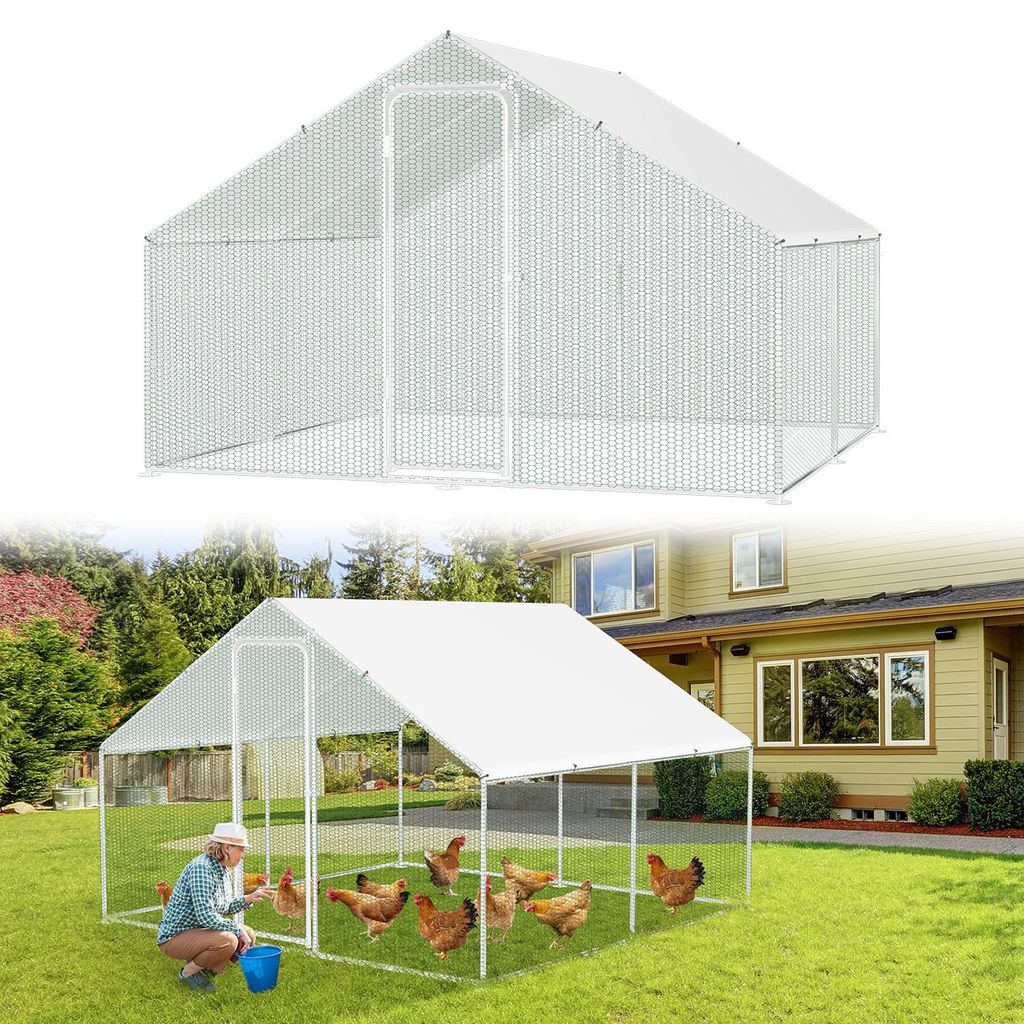 Poulailler Peviasot avec enclos extérieur, dimensions 3 x 3 Image du produit 