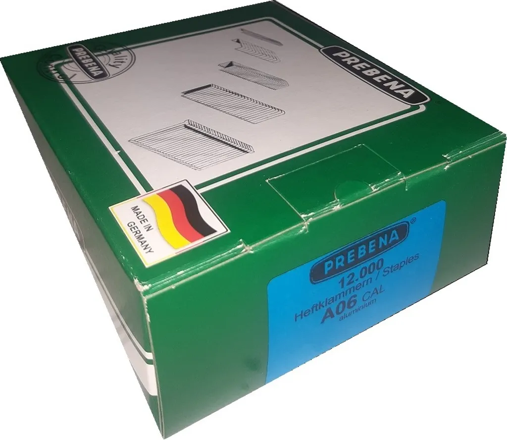 Agrafes Type 80 en Aluminium 6mm Prebena A06CAL pour Agrafeuse Pneumatique