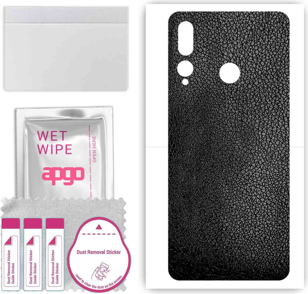 apgo Rückseite Schutzfolie, Skin, kompatibel mit Huawei P Smart+ 2019, Hinten Displayschutzfolie aus Vinylfolie, kratzfest, einfache Montage - Sch...