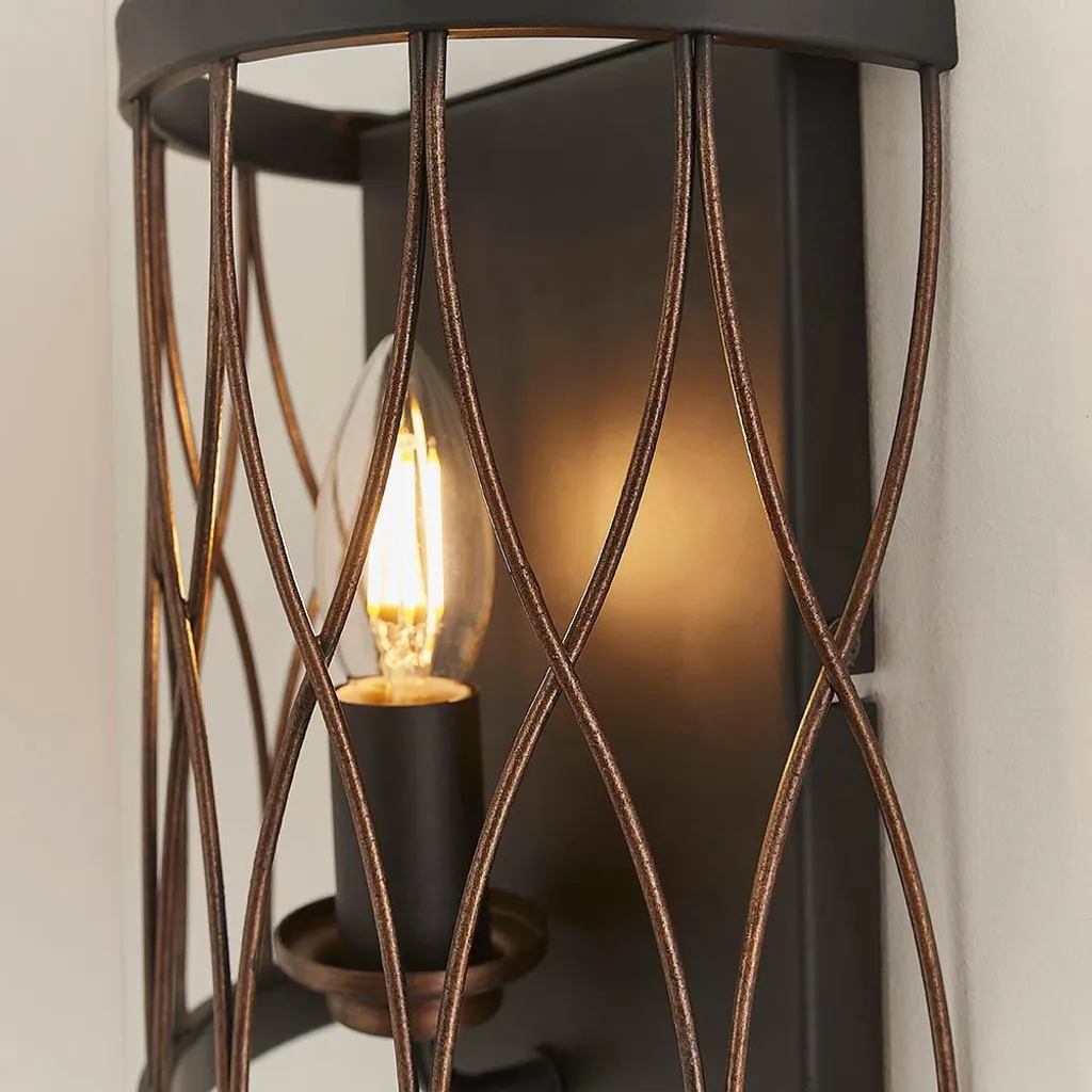 Applique murale de chambre HESTON noir mat éclairage d'appoint E14 Endon