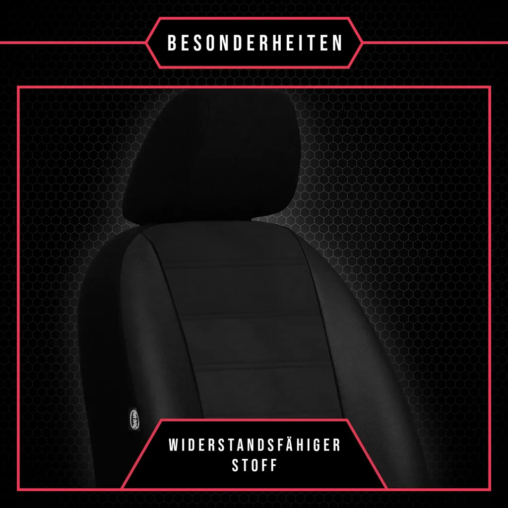 Coprisedili Auto Neri Universali per Volkswagen Vento | Set Completo Online - 3