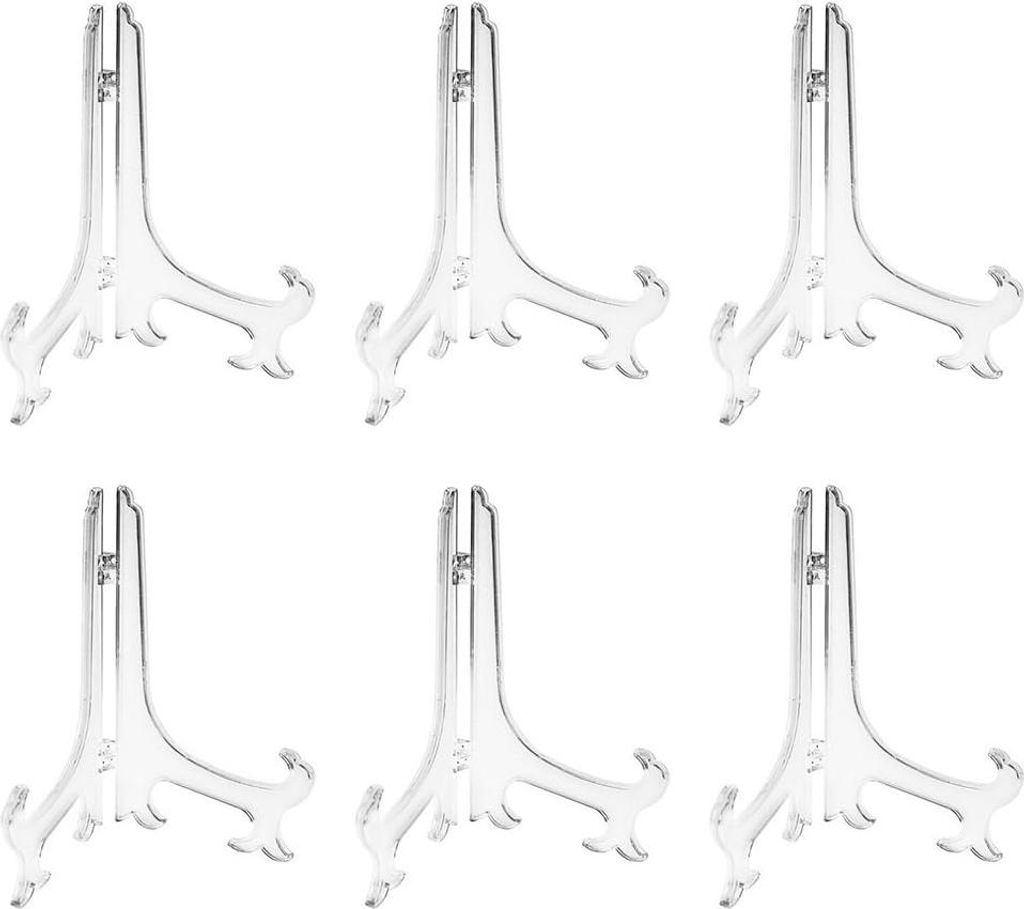 Transparente Plastik-Easels oder Ständer/Bordhalter für die Präsentation von Fotos oder anderen Gegenständen bei Hochzeiten, Wohnkultur.