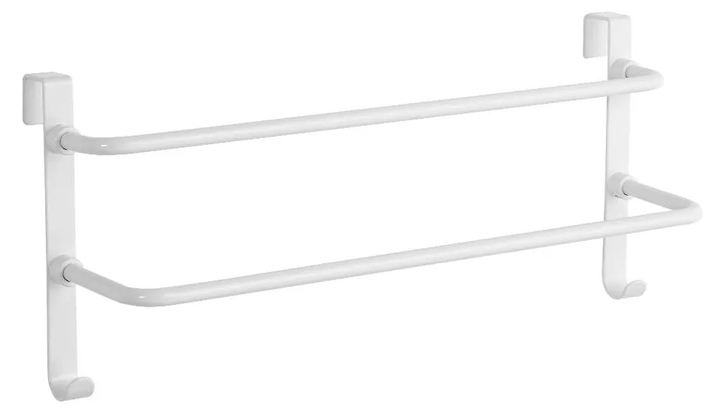 Ranger vos serviettes sans percer : porte-serviettes double inox 48cm