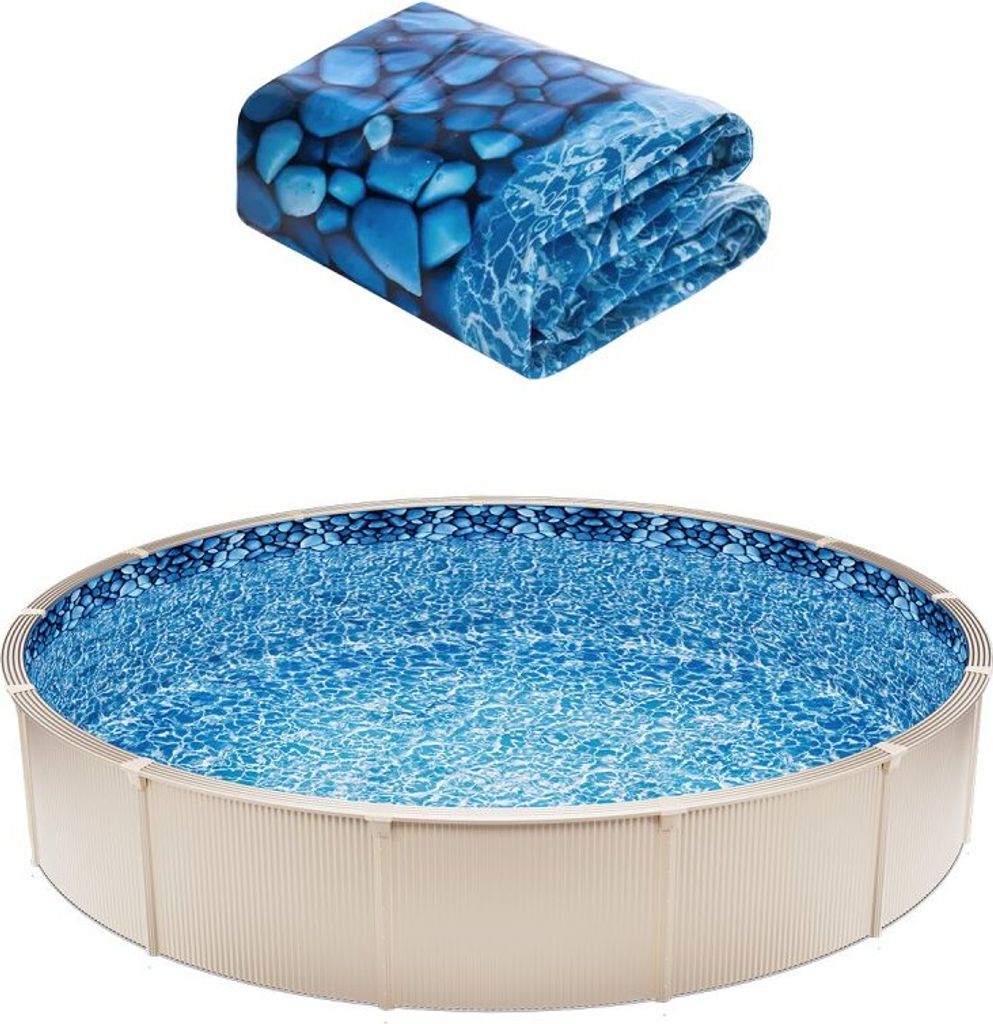 Pool Innenfolie Ersatz - Schwimmbadfolie φ732x147cm - Hochwertige Pool Ersatzfolie - Langlebige Innenhülle für Schwimmbäder