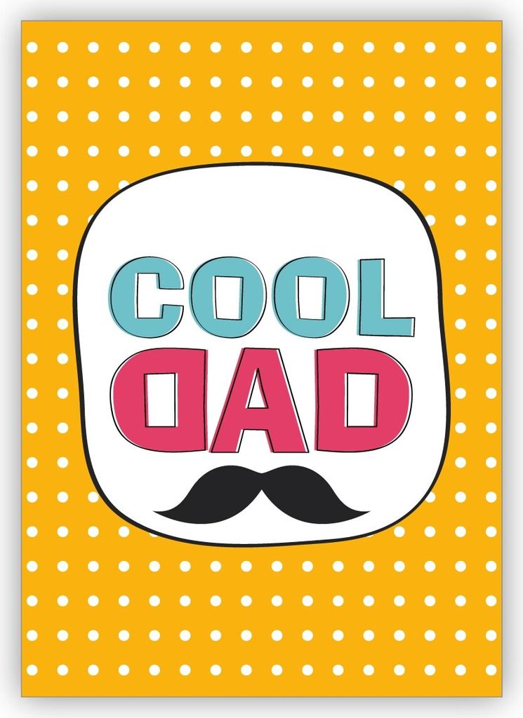 Auszeichnende Grußkarte für Pappi, Vati, Vater - ob zum Vatertag, Geburtstag oder Weihnachten: Cool Dad