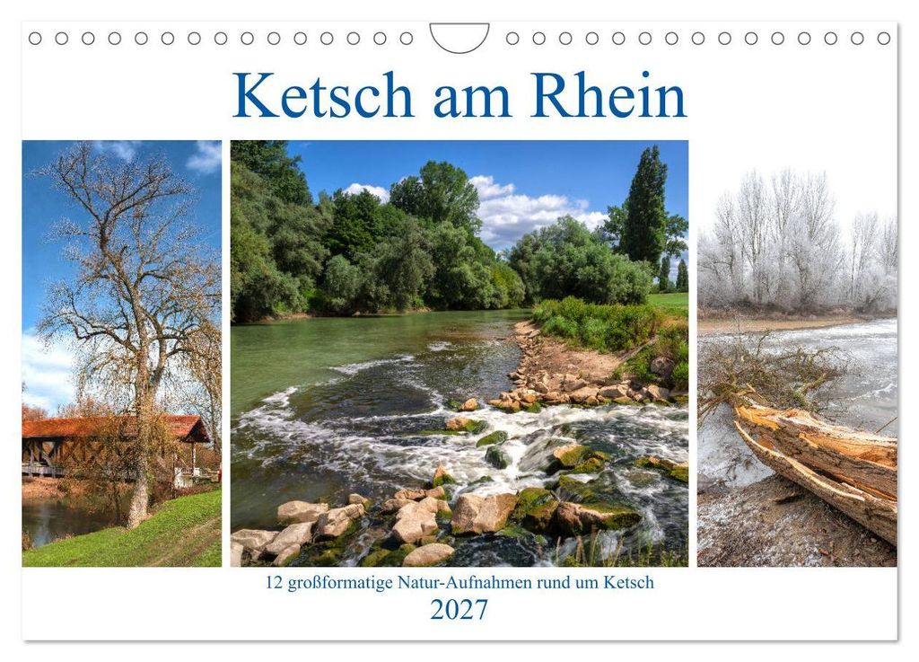 Ketsch am Rhein (Wandkalender 2027 DIN A4 quer), CALVENDO Monatskalender