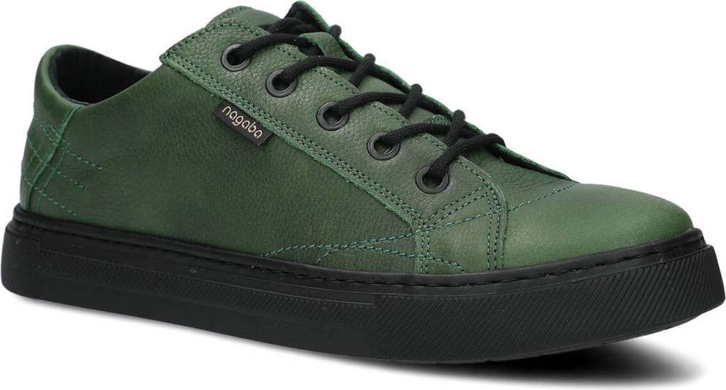 NAGABA Sneaker Herren Halbschuhe Echtleder für Herbst Frühling x, xGrün, 44