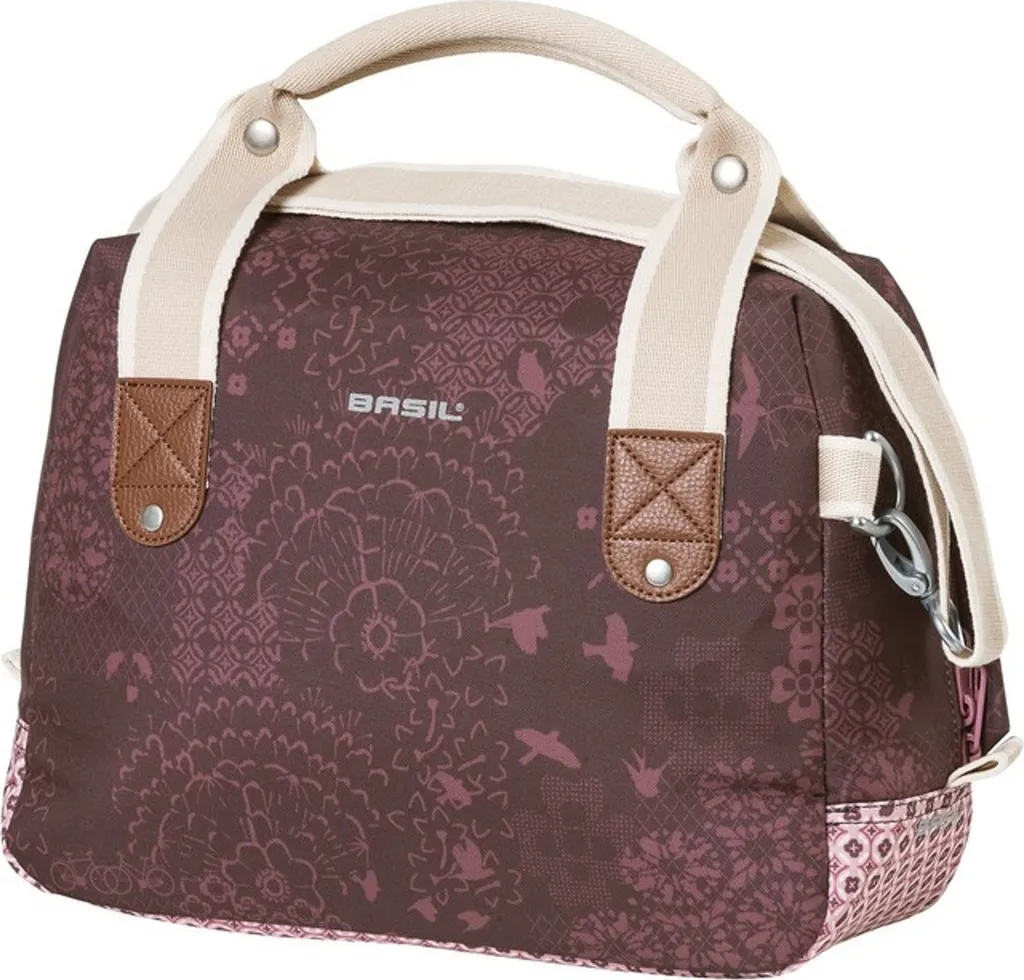 Basil Boheme City Bag Sac de Guidon Fig Red 8L pour Vélo Urbain Stylé