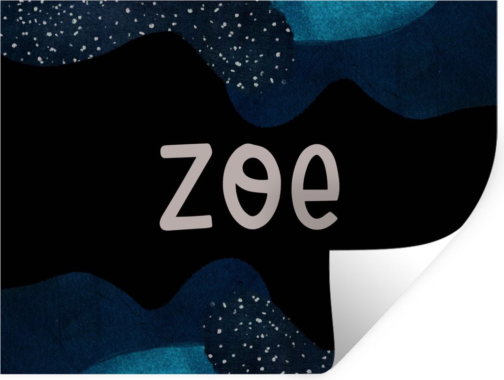MuchoWow Wandtattoo Wandsticker Wandaufkleber Zoe - Pastell - Mädchen 80x60 cm Selbstklebend und Repositionierbar - Faltenfrei
