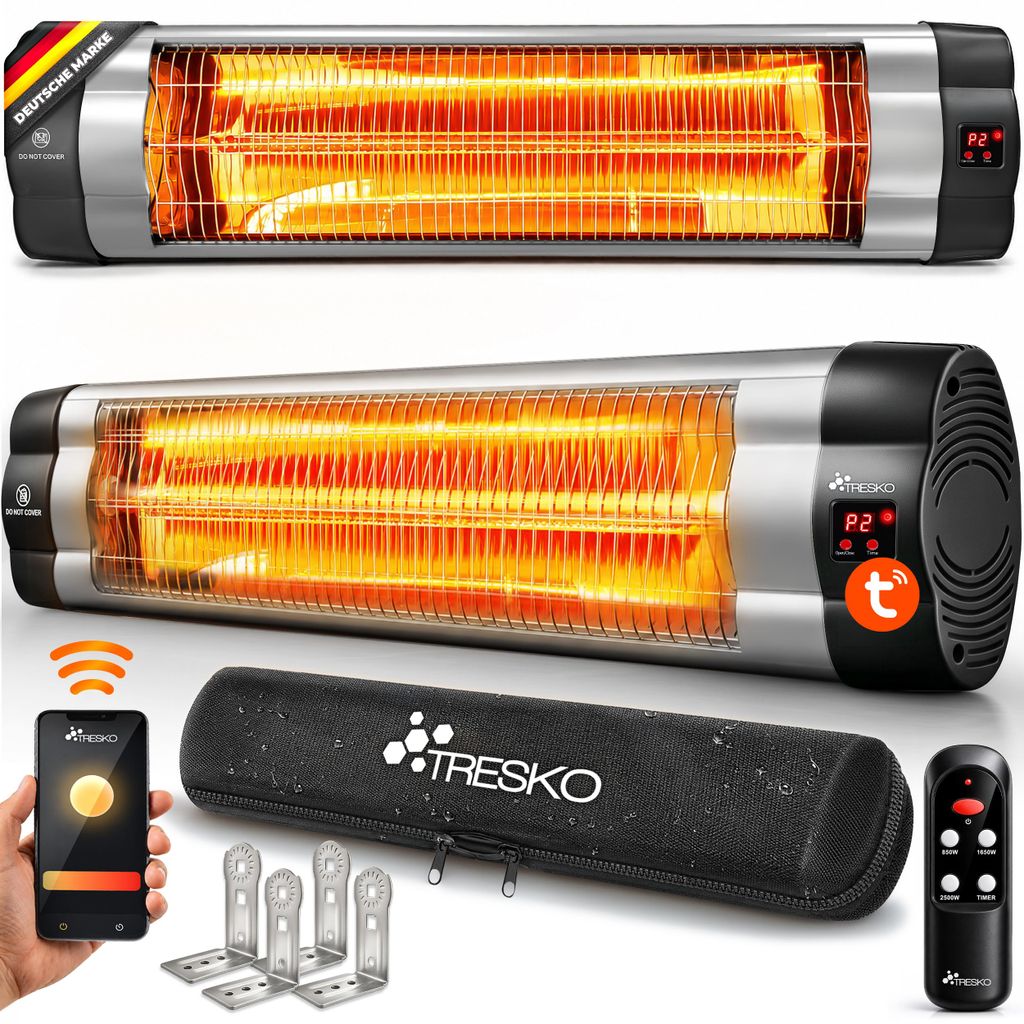 Grzejnik podczerwieni TRESKO® o mocy 2500W z Wi-Fi i Zdjęcie produktu 