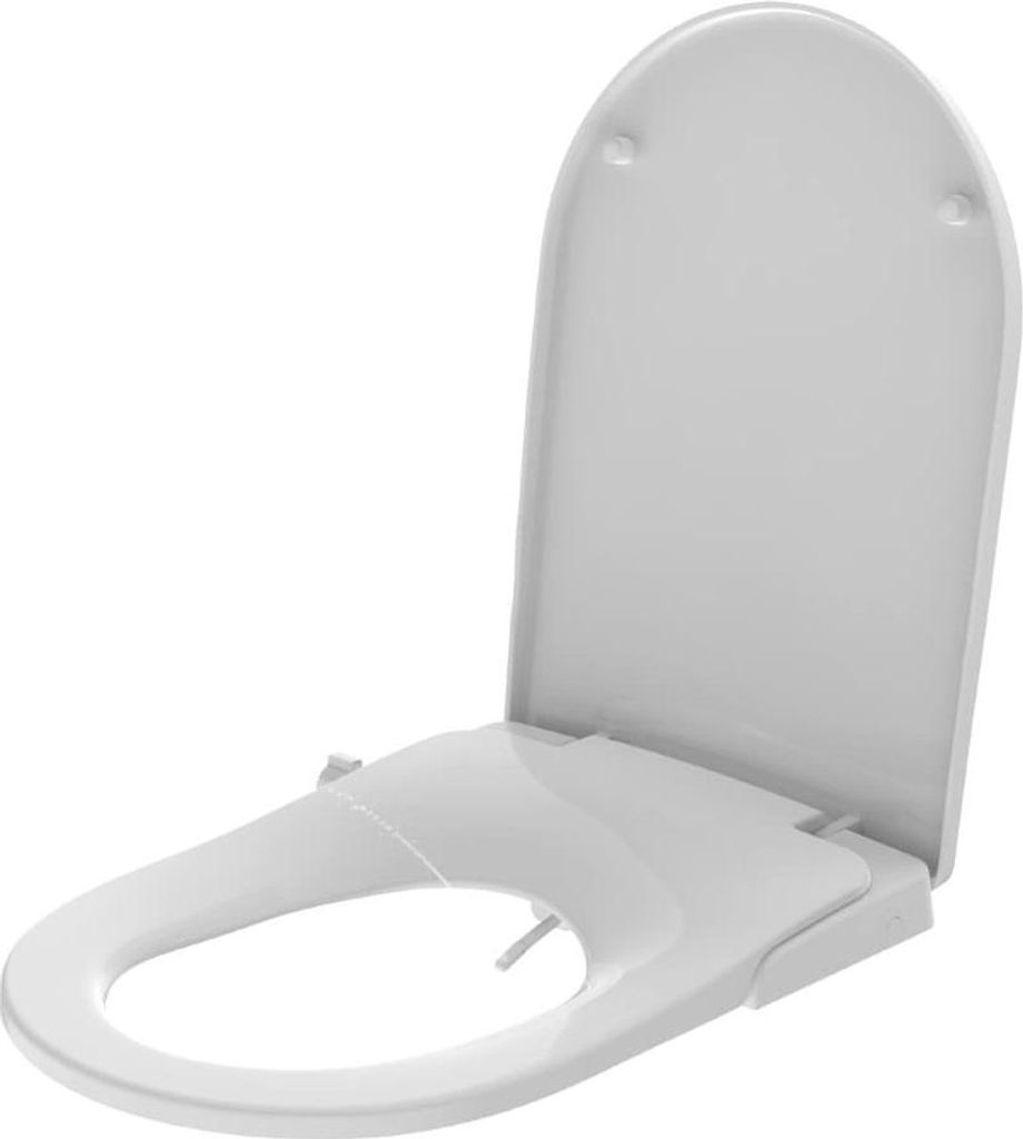 SAT WC-Sitz mit Bidet-Funktion Absenkautomatik Dusch-WC-Aufsatz ohne Stromverbrauch, weiß