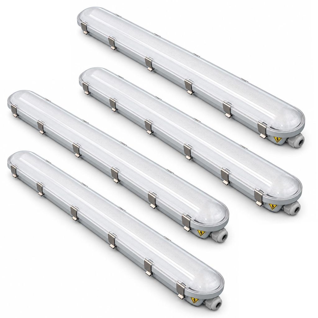 4 x LED Feuchtraumleuchte Wannenleuchte 120cm IP65 Productafbeelding 