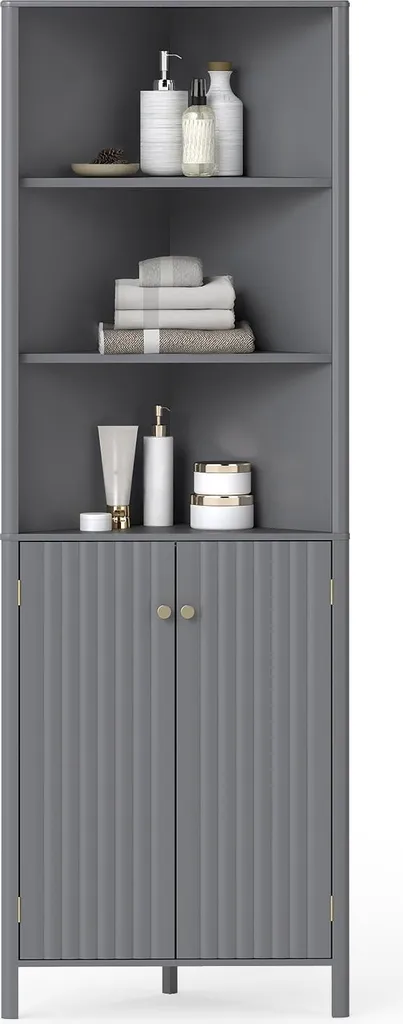 COSTWAY Mobile Dispensa Grigio 172,5 cm - Colonna 5 Ripiani Salvaspazio