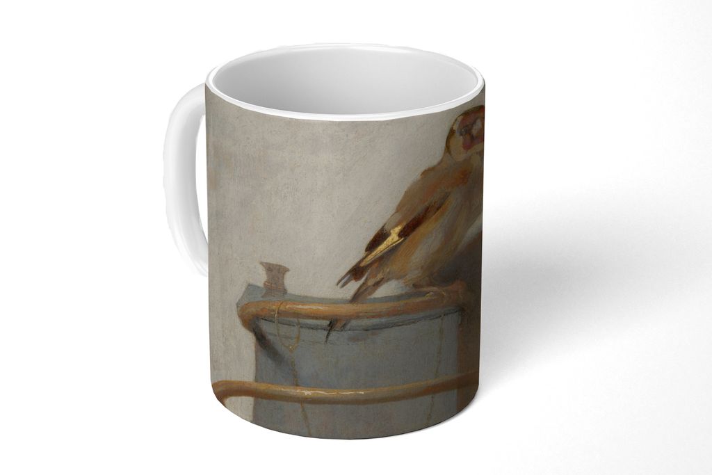 KitchenYeah Tasse Kaffeetasse Kaffeebecher 350 ml Stieglitz - Alter Meister - Carel Fabritius Teetasse - Fototasse - Becher - Keramikbecher - Tee...