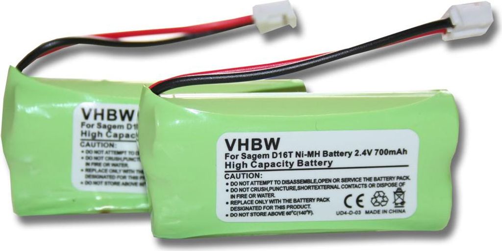 vhbw 2x Akku kompatibel mit Sagem D16T, D16T Duo, D21T, Produktbild 