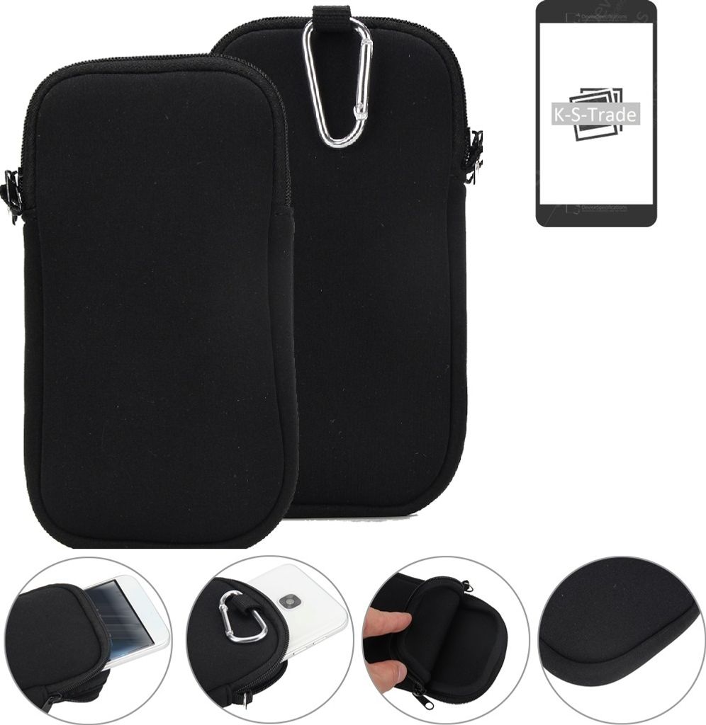 K-S-Trade Neopren-Hülle Handyhülle kompatibel mit Huawei nova 5T Pro Schutzhülle Neoprenhülle Sleeve Schutz-Hülle Gürtel Tasche Case Holster