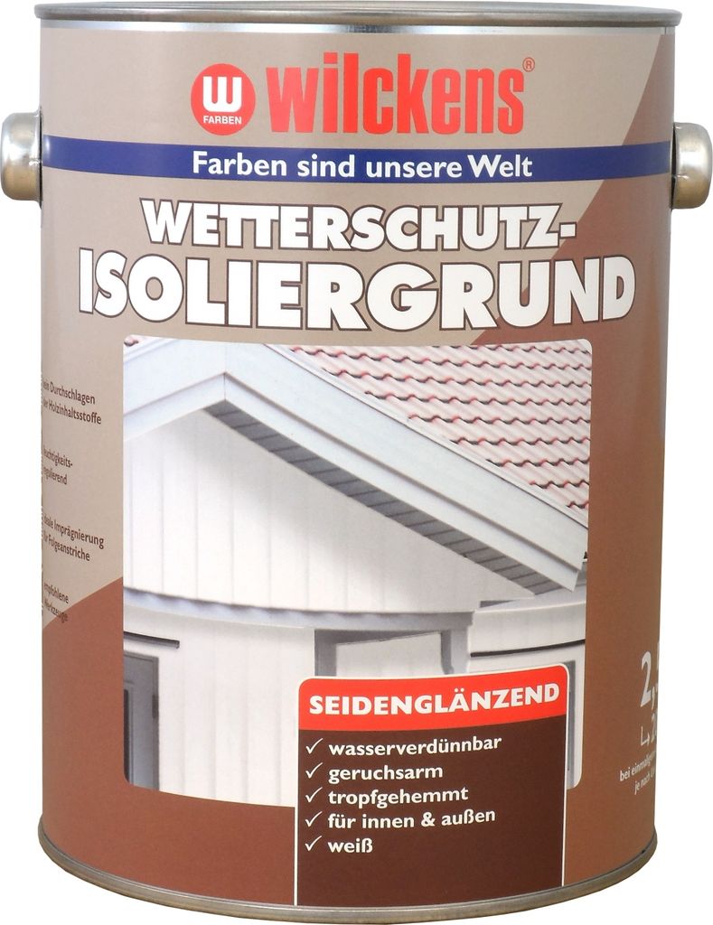 Wilckens Wetterschutz Isoliergrund Weiß 2,5l seidenglänzend Produktbild 