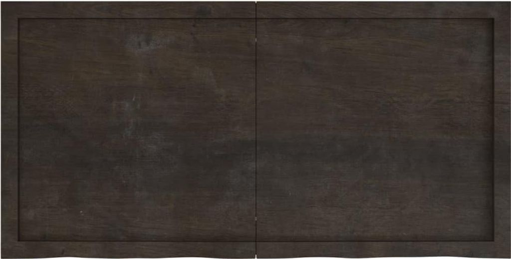 vidaXL Tischplatte Dunkelbraun 120x60x(2-6)cm Massivholz Eiche