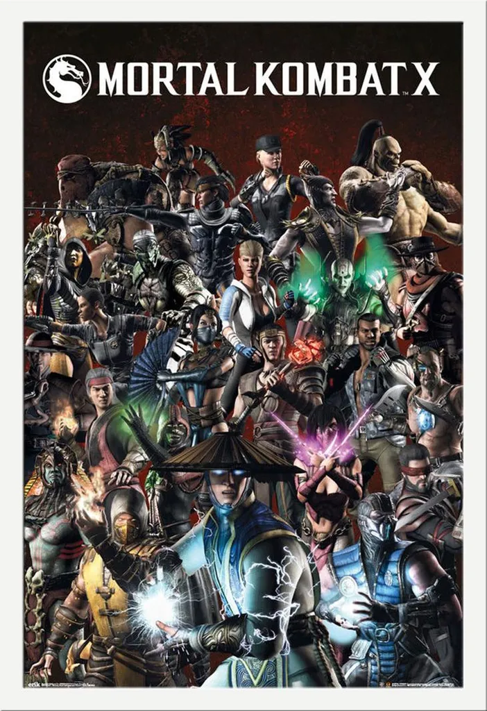 Mortal Kombat Poster con Cornice Shinsuke Bianco MDF e Acrilico