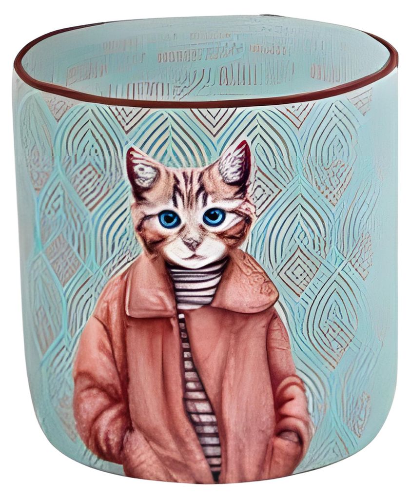 Mehrfarbiger Holz Hocker im modernen Design