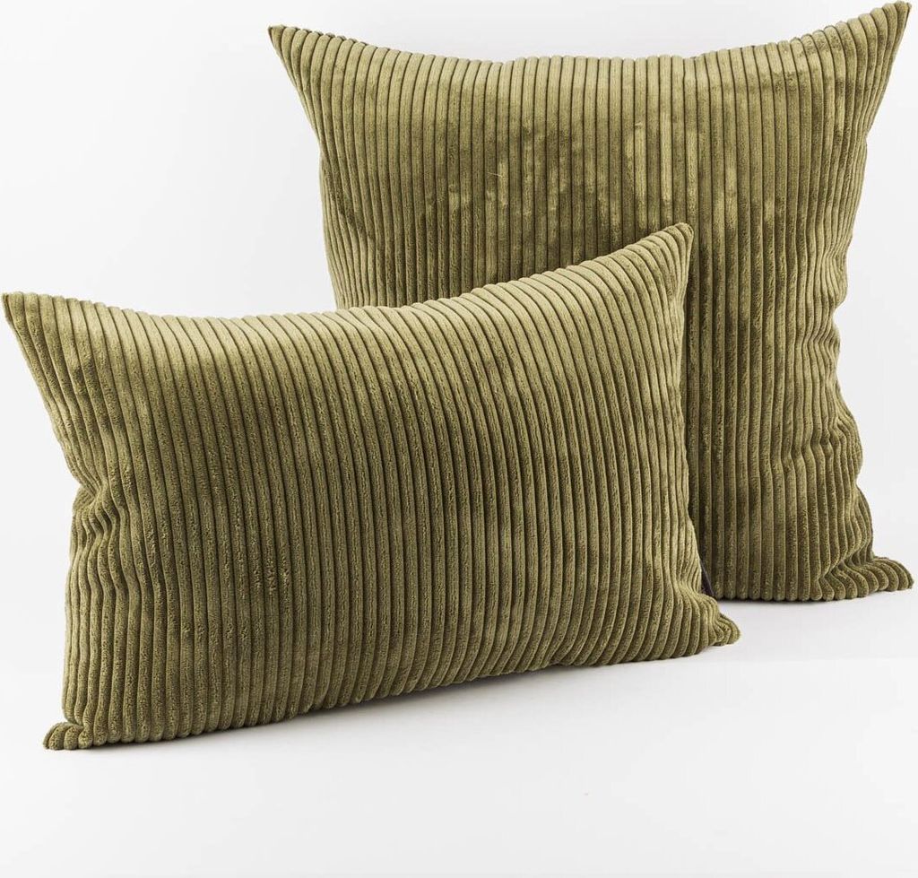 Kissenhülle Breitcord Baby Rib moosgrün div. Größen von SCHÖNER LEBEN Größe 30x50cm (HxB) 30x50cm (HxB) Größe