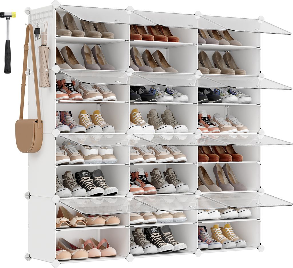 SONGMICS Schuhregal  12 Fächern, Schuhschrank, mit Türen Produktbild 
