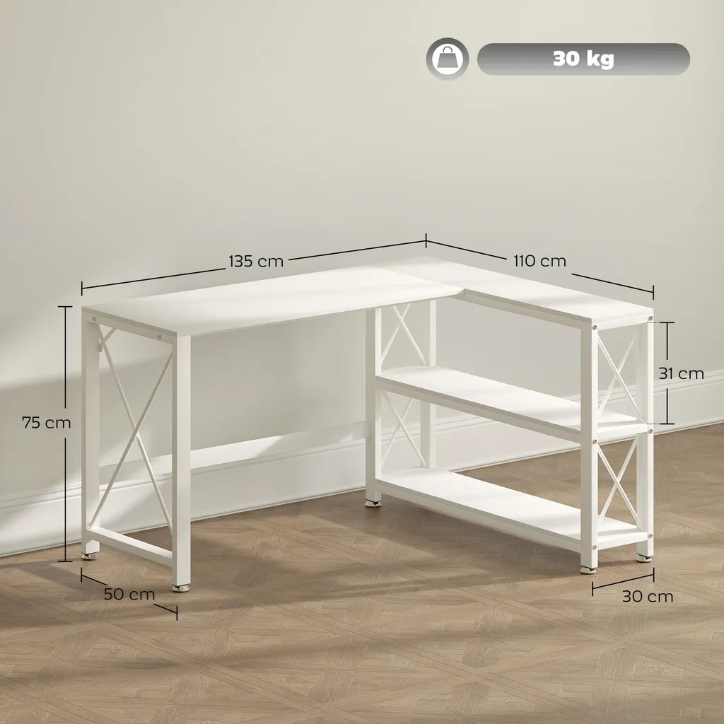 Bureau informatique d'angle pour petits espaces et télétravail efficace